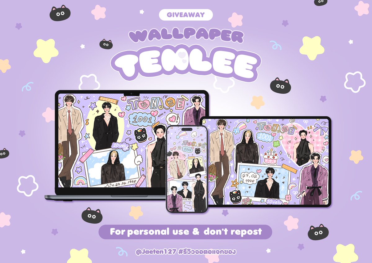 ˚✿˖° 𐙚pls rt before use 🐈‍⬛ 
🎀give away TENLEE wallpaper (personal use only)
drive.google.com/drive/folders/…
ใช้แล้วอย่าลืมมาอวดกันนะค้าบ💜
 #HAPPYTENDAY
#TEN_BDAY2026