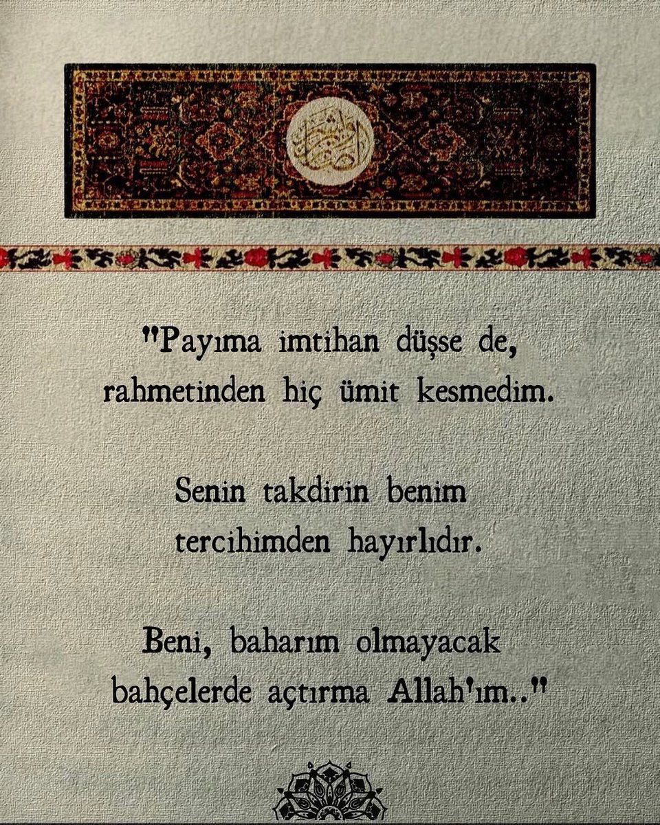 Payıma imtihan düşse de