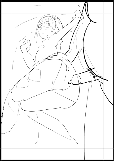 とりあえずひねり出したラフ。
マミさんが胸なら、眼鏡ほむらはやはり尻。
この方向性で練ってみましょうか。 