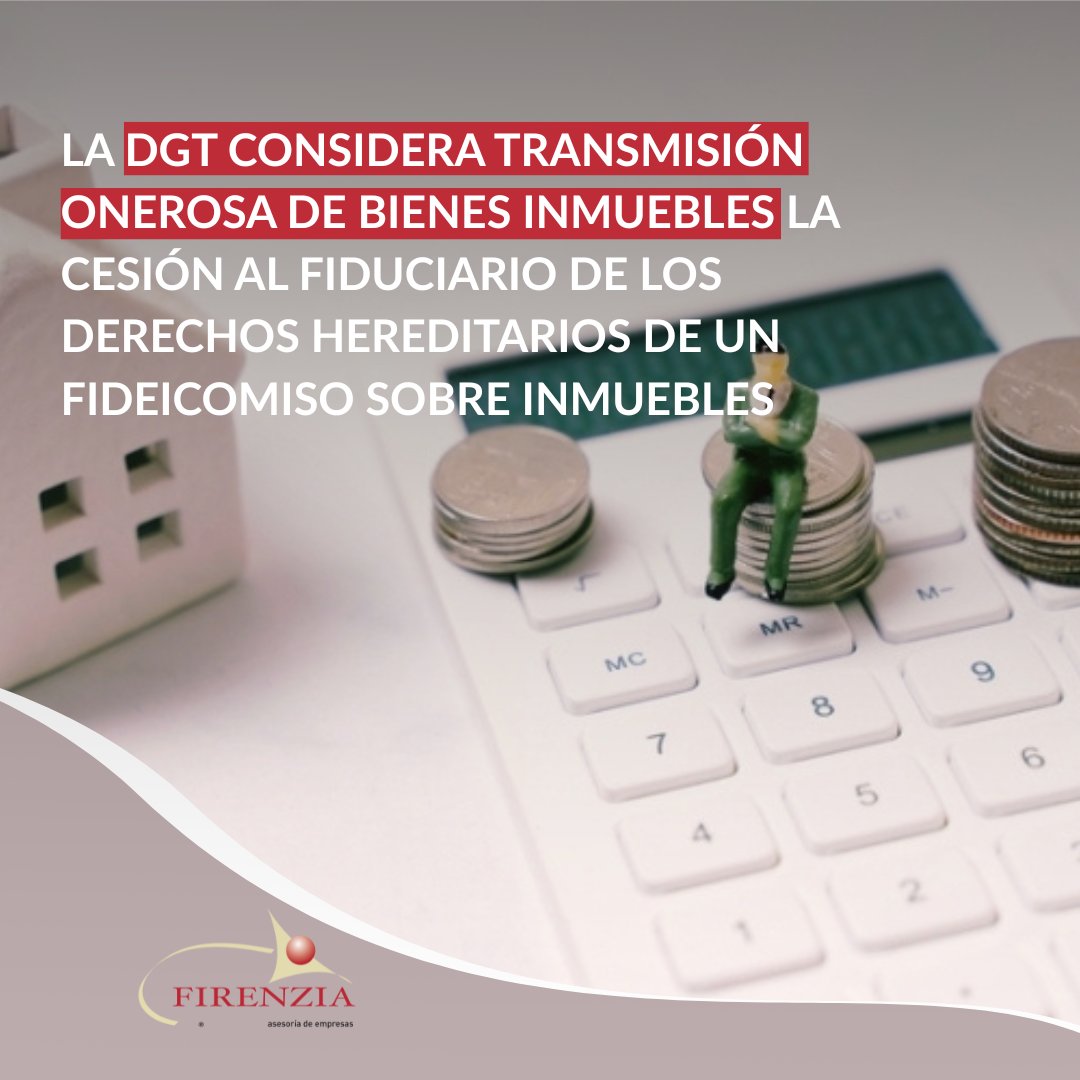 La #DGT confirma que la cesión de derechos hereditarios de un fideicomiso al fiduciario se considera transmisión onerosa de inmuebles y tributa en #ITPyAJD según valor de mercado.

📌 Lee todos los detalles en <a href="/infoiberley/">Iberley</a> 👇
iberley.es/noticias/la-di…