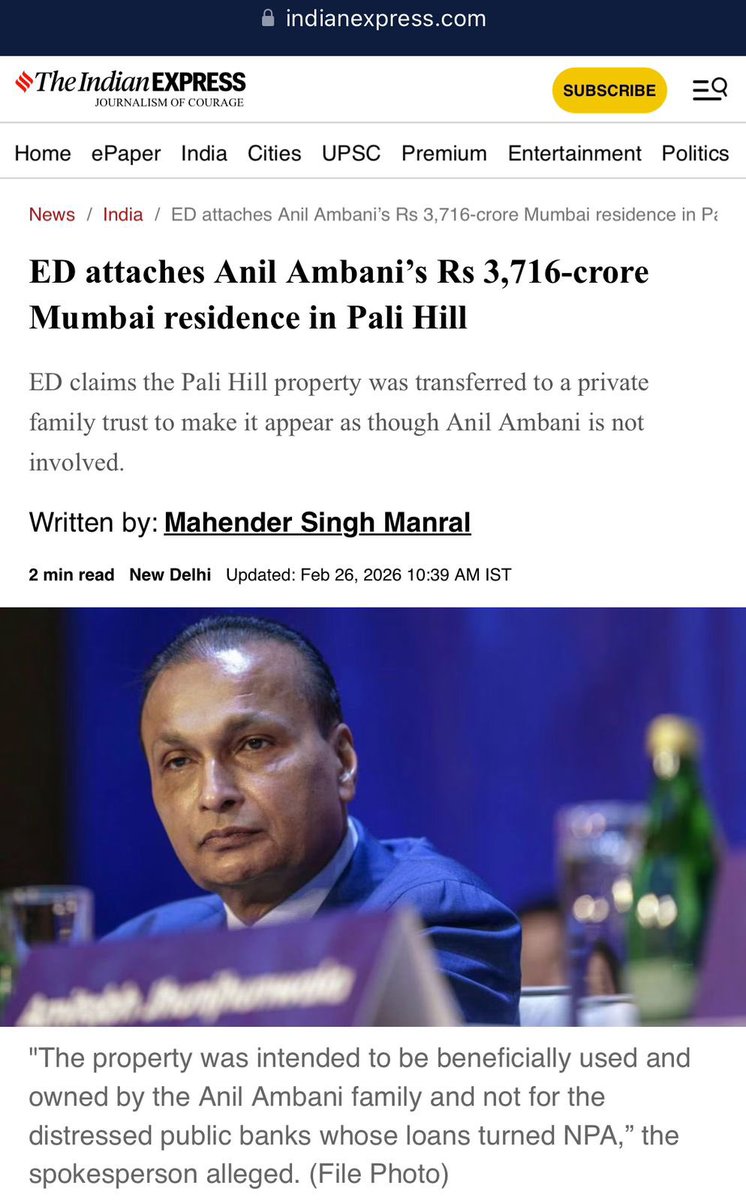 Properties attached by ED cannot be attached by Banks for auctioning to recover the loan defaults. 

Many more defaults may unravel in times to come. Banks seeking to attach the properties won’t be able to do so once the properties are in ED’s custody. 

Every time, News is not