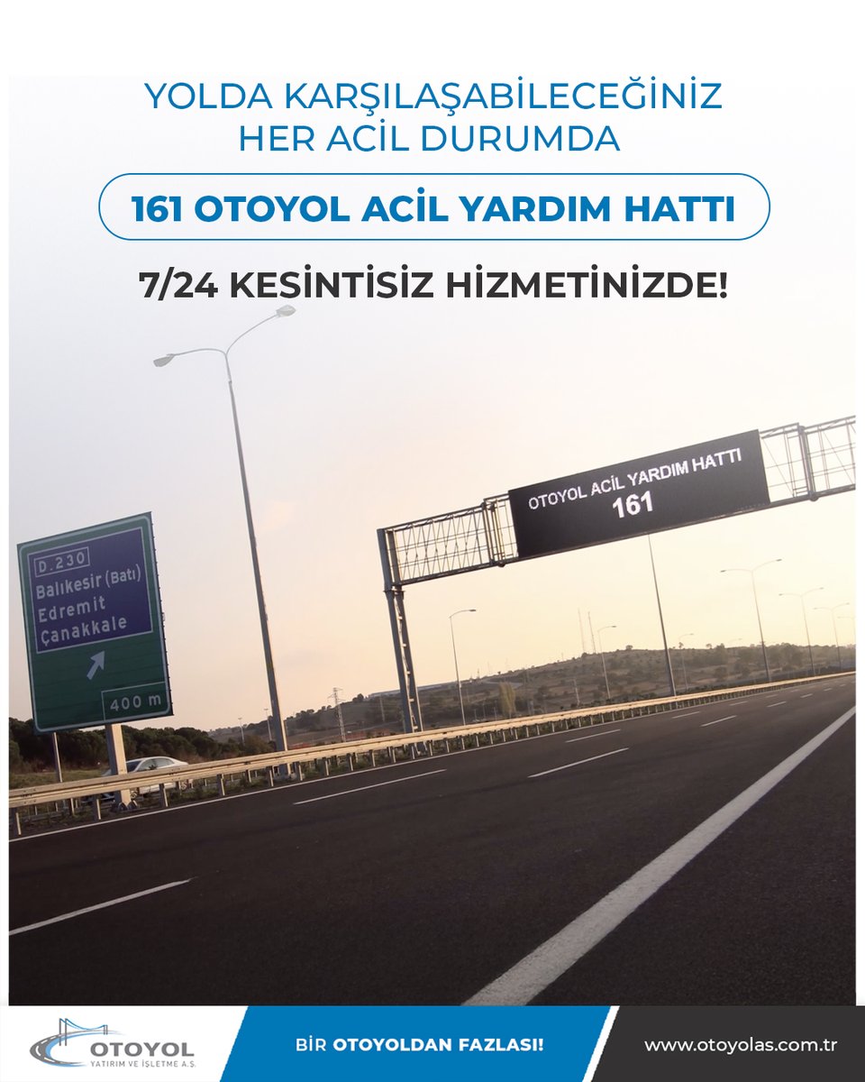 OTOYOL YATIRIM VE İŞLETME A.Ş tweet media