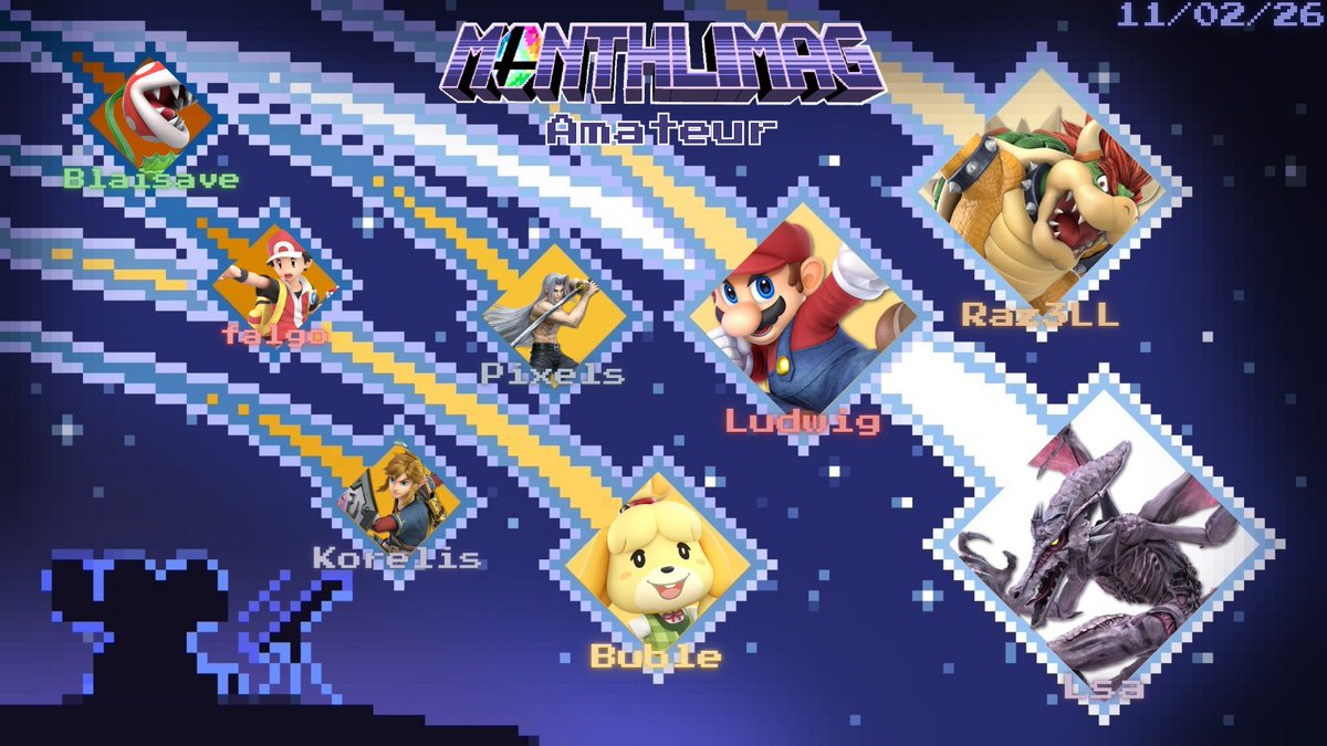 Pride2143's tweet photo. Amateur :

1er - Lsa
2ème - Raz3ll
3ème - Ludwig
4ème - Buble
5ème - Pixels, Korelis
7ème - Blaisave, falgo https://t.co/GSOZedw29s