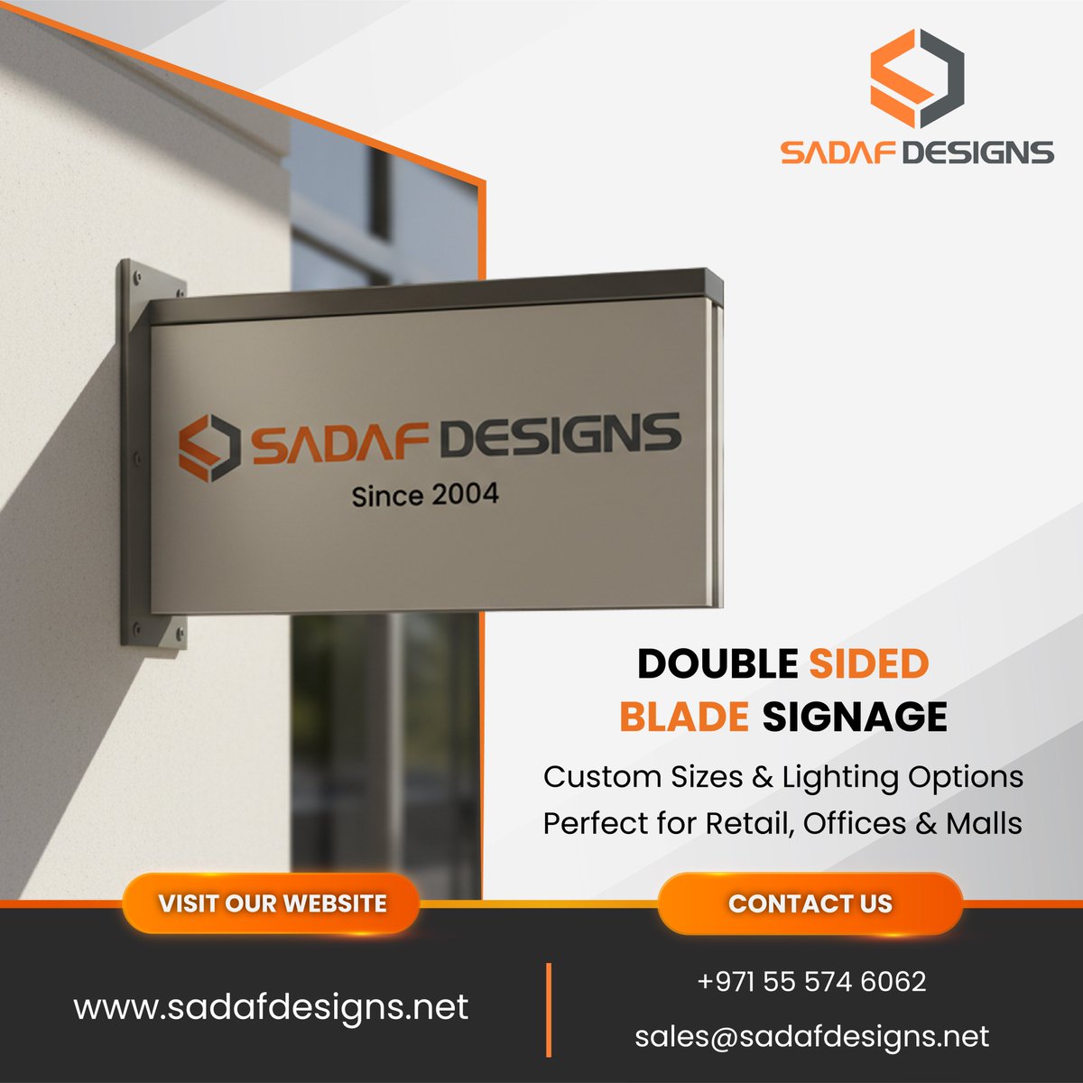 designs_sadaf's tweet image. Upgrade your storefront visibility with Premium Double-Sided Blade Signage by Sadaf Designs.

🌐 sadafdesigns.net

#SadafDesigns #BladeSignage #DubaiSignage #RetailBranding #MallSignage #ModernSignage #UAEbusiness #signagedesign