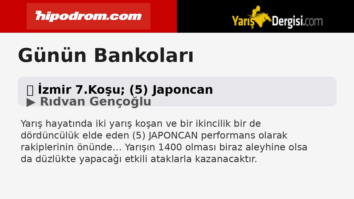 Yarış Dergisi tweet media