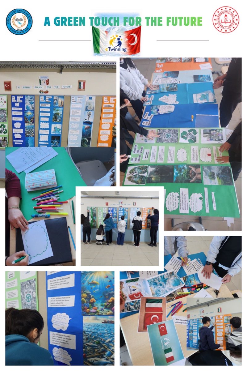 Almanca öğretmenleri Melike G. MÜLAZIMOĞLU ve Yeter KÖSE rehberliğinde İtalya ile birlikte yürütülen “A Green Touch For The Future''” adlı eTwinning projesine içinde bulunmaktan büyük bir gurur duyuyoruz.
 <a href="/diyarbakirarge/">Diyarbakır MEM AR-GE</a> 
#etwinning