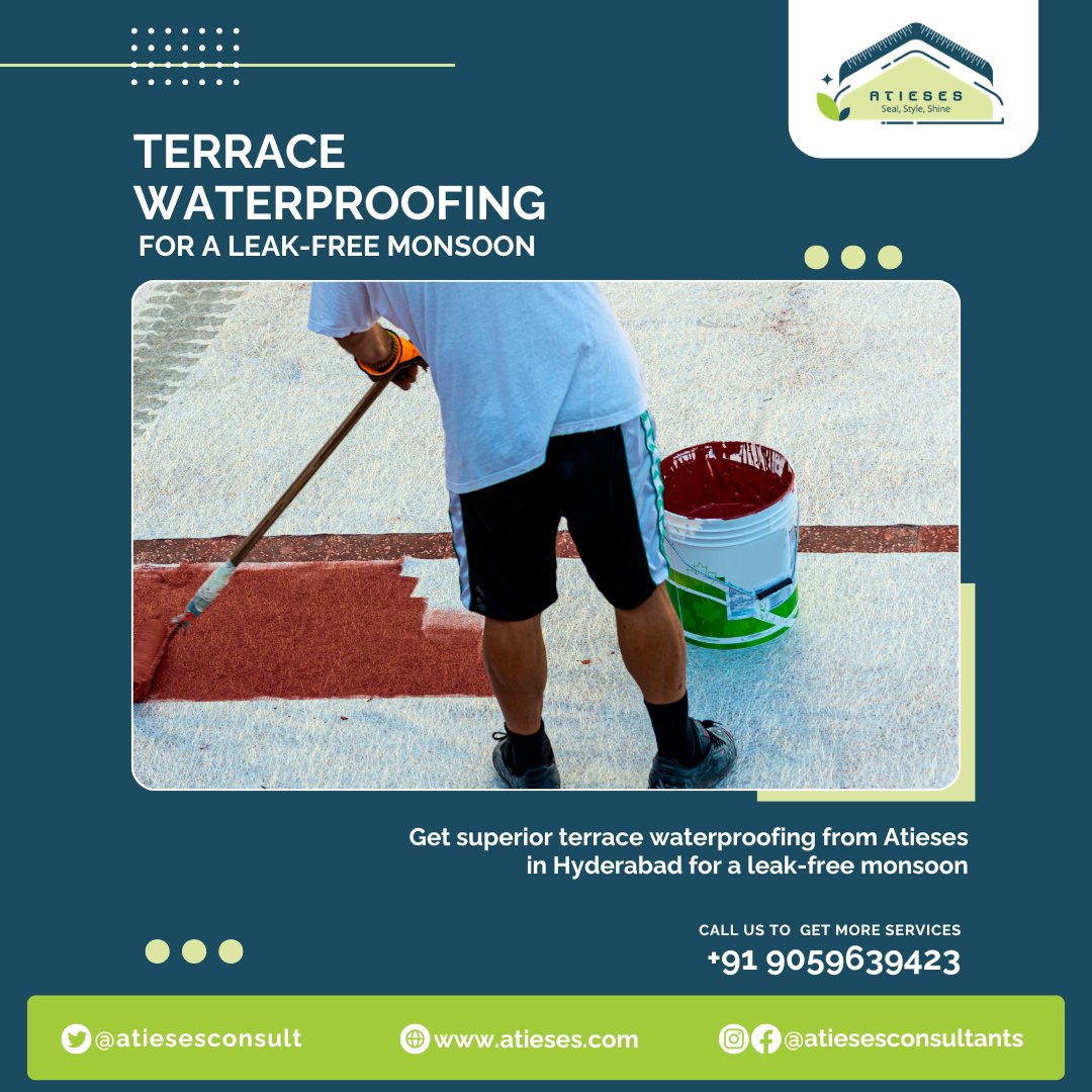 atiesesconsult's tweet photo. Searching for Roof Leakage Repair in Hyderabad?
Add Cool Paint &amp; protect your terrace from rain + heat ☀🌧
Permanent waterproofing solutions by experts.
🌐 https://t.co/6RfD4g21yp
📞 +91 9059639423
#RoofWaterproofingHyderabad, #CoolPaintHyderabad, #HeatReflectiveCoating https://t.co/Q4mwsNLsyi