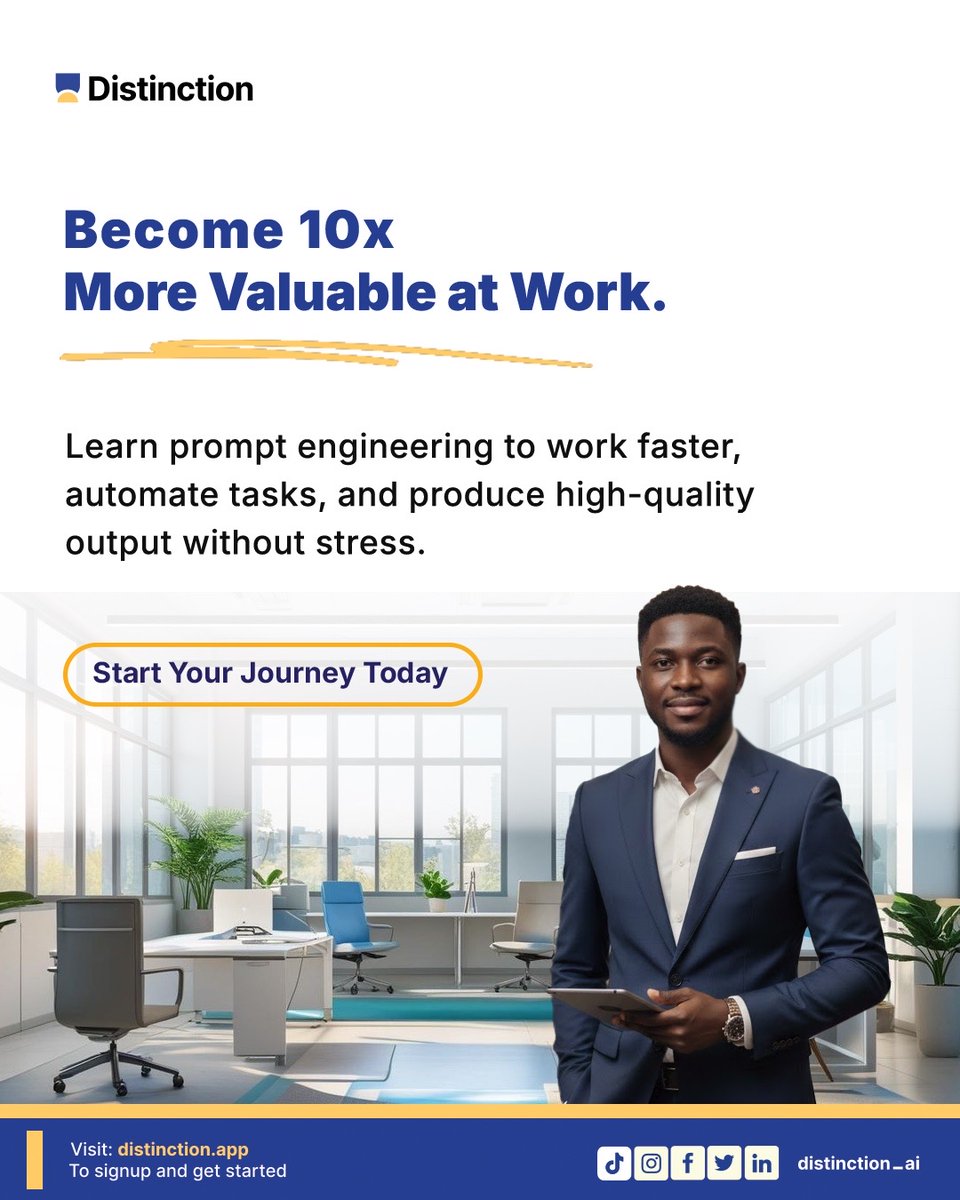 Distinction AI tweet media