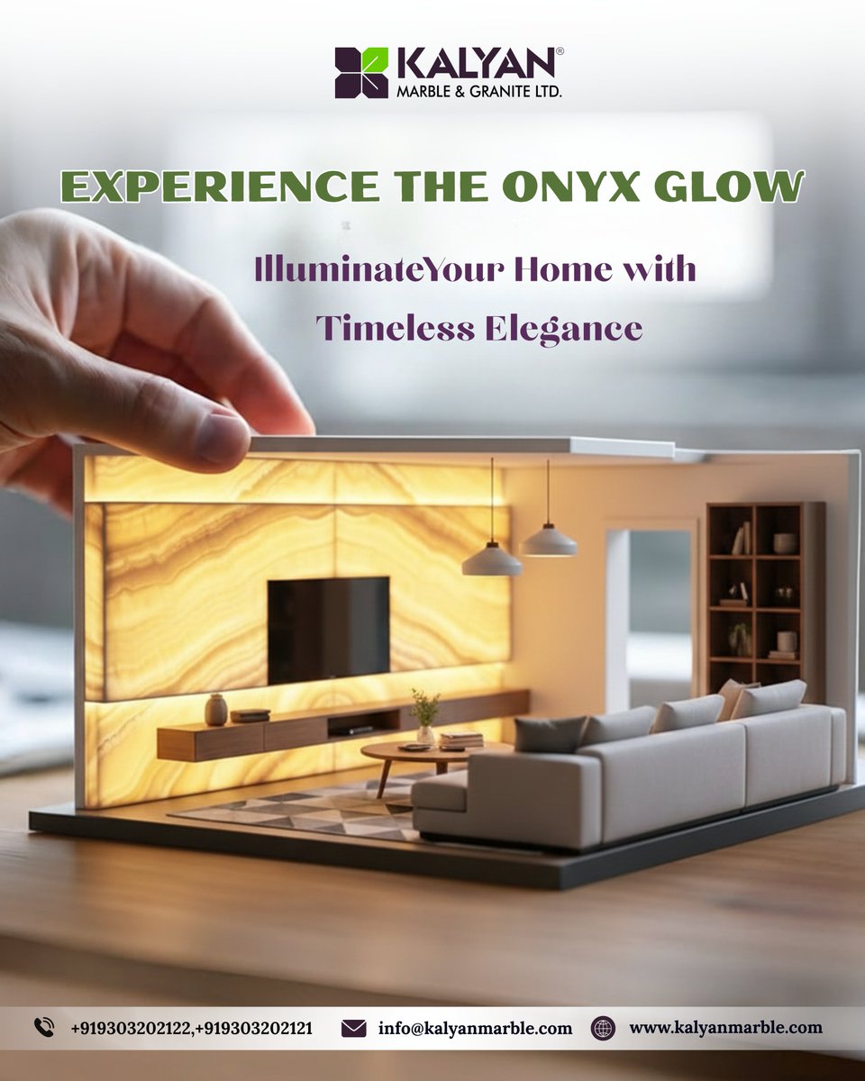 KalyanMarble's tweet photo. Glow that speaks luxury ✨
Transform your interiors with the timeless beauty of Onyx &amp; let every wall radiate elegance. Experience the perfect blend of light, texture, &amp; sophistication with Kalyan Marble &amp; Granite Ltd. 📷 https://t.co/dfuU9i29L7 https://t.co/BxUquK6i3l