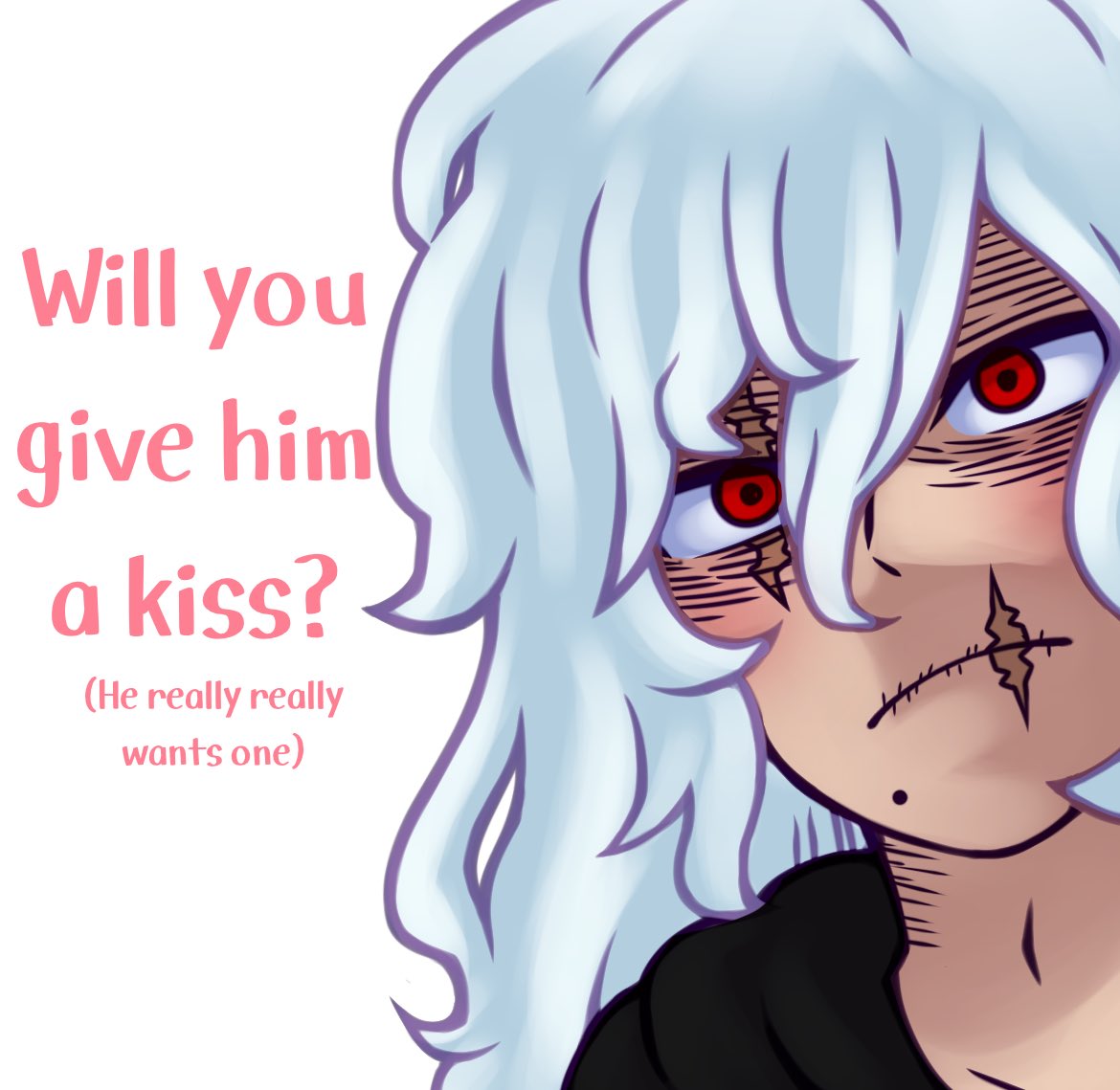 MunchkinArts's tweet photo. I wasn’t planning on posting this, in fact I was only gonna send this in DMs, but after the first few selfshippers I realized “I can’t physically send all of the Shigaraki yumes, wether they’re oomfs, or not, the same art!!” So now I’m posting it here…

Give him kisses plz https://t.co/A4pYhLHJDH
