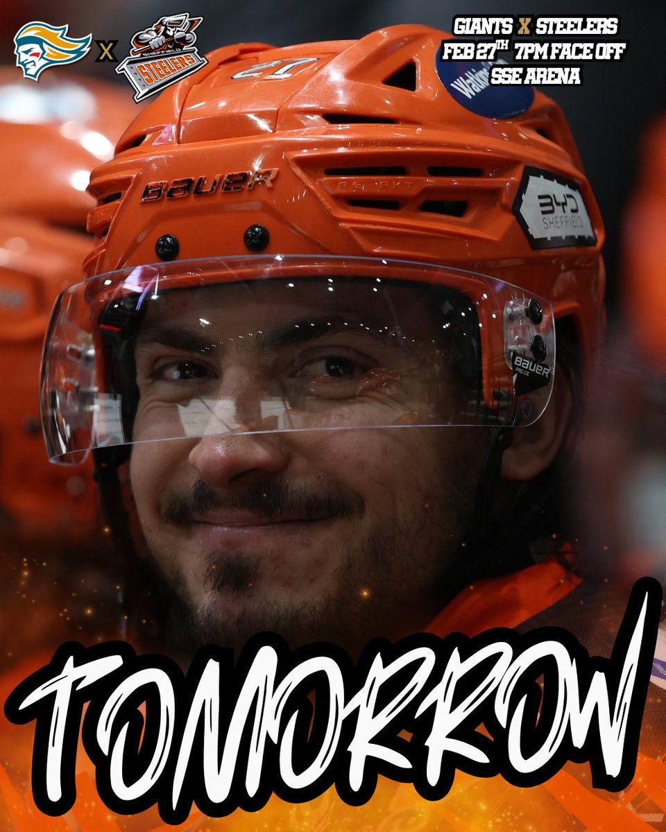 steelershockey's tweet photo. Tomorrow it’s Giants vs Steelers 🧡🏒

#SteelersHockey https://t.co/GOkaig1EDF