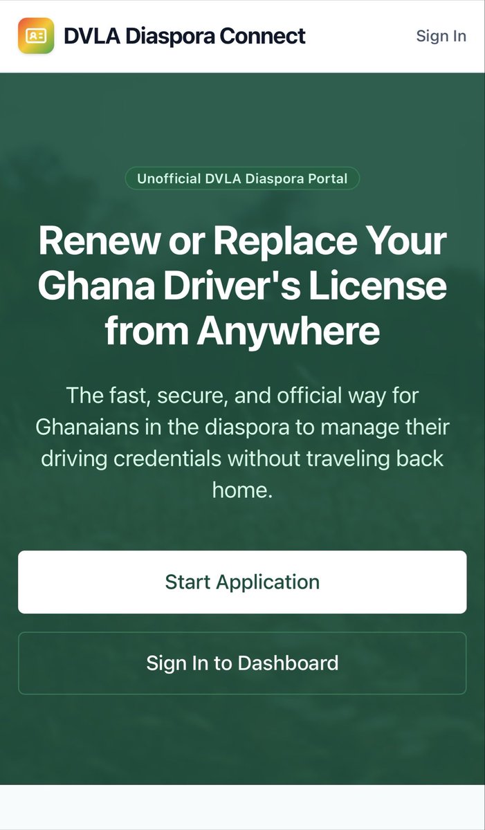MacJordaN's tweet photo. Using Google's AI platform, I vibe coded this “DVLA Diaspora Connect” web-app in a few minutes. 

We don’t need DVLA staffs traveling to be stationed in UK, US, Canada, Germany and the Netherlands to provide any service. 

Totally unnecessary and needless.

The @DVLAGhofficial Boss and his team should focus on making it easier for Ghanaians in Ghana to acquire driver’s s licences back home. @garyalsmith @TheKomla_Adom @JoyNewsOnTV @Joy997FM