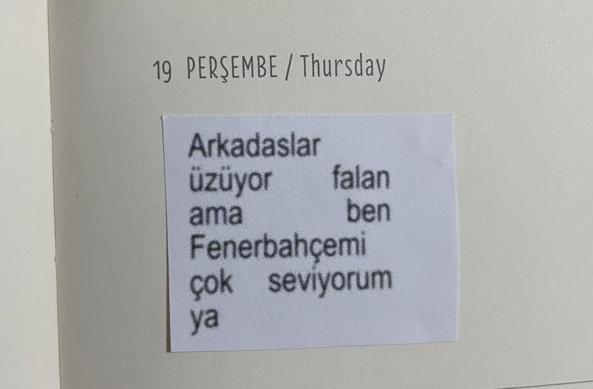 ajanda dediğin böyle olur