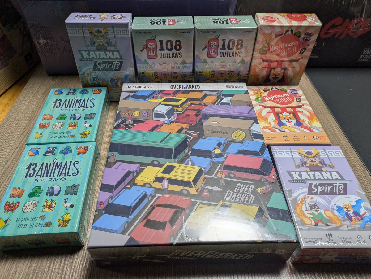 AmuriStudio's tweet photo. 当店で最近人気のゲームの一部です。
We still have copies of Eternal Decks, Trickarus, Kingdom Dice, and 109 Outlaws. All of these games have been quite popular recently, and you can get them at our shop this Sunday 1st March, we are opening 11:00-13:00.
#eternaldecks #trickarus https://t.co/NLNedz1myt