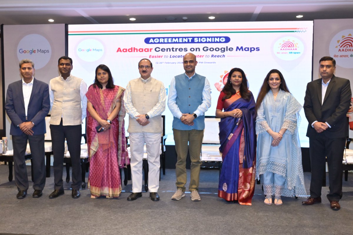 UIDAI's tweet photo. UIDAI joins hand with Google for displaying authorised #AadhaarCentres on Google Maps.

Soon, Residents will be able to locate nearest verified Aadhaar Centres and check available services.

Details: https://t.co/7cbTYWtCYe

#EasierToFind #FasterToReach #EaseofLiving #Aadhaar https://t.co/gLHci6L07M