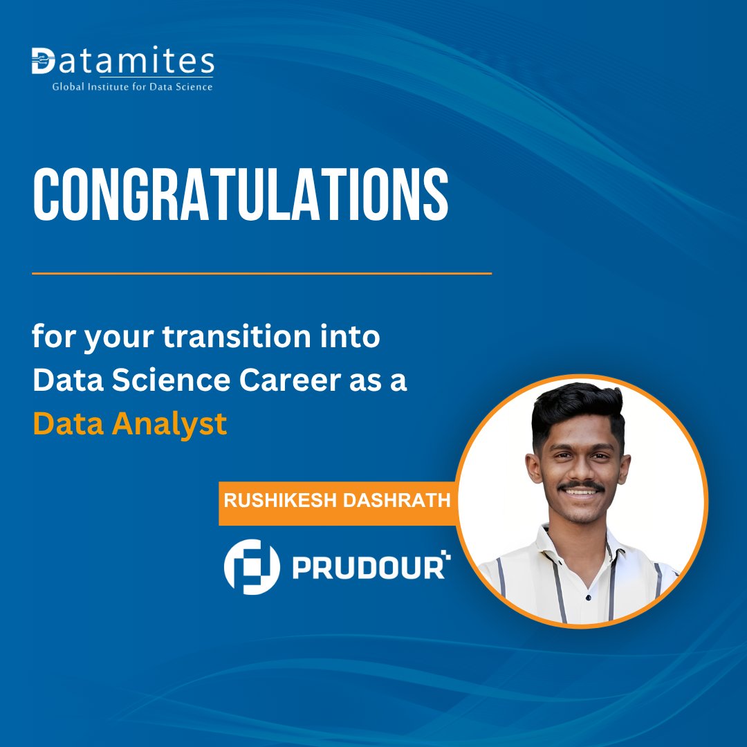 DataMites's tweet photo. A big congratulations to our learners on their successful transition into Data Science careers.

#datamitesplacements #datamites #datamitesdatascience #datamitessuccessstory
#DataMitesTestimonials #DataMitesJobAssistance #CareerTransition #DataScienceCareers https://t.co/u4cTQjfRQo