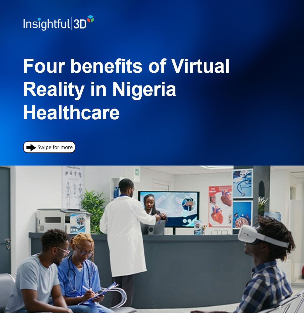 Insightful3D's tweet photo. VR isn’t just gaming , it’s reshaping healthcare in Nigeria.
From safer medical training to better patient care and global collaboration, the opportunity is now.
The future of healthcare is immersive.
#VR #HealthTech #Nigeria #Innovation https://t.co/qbNiXiinpG