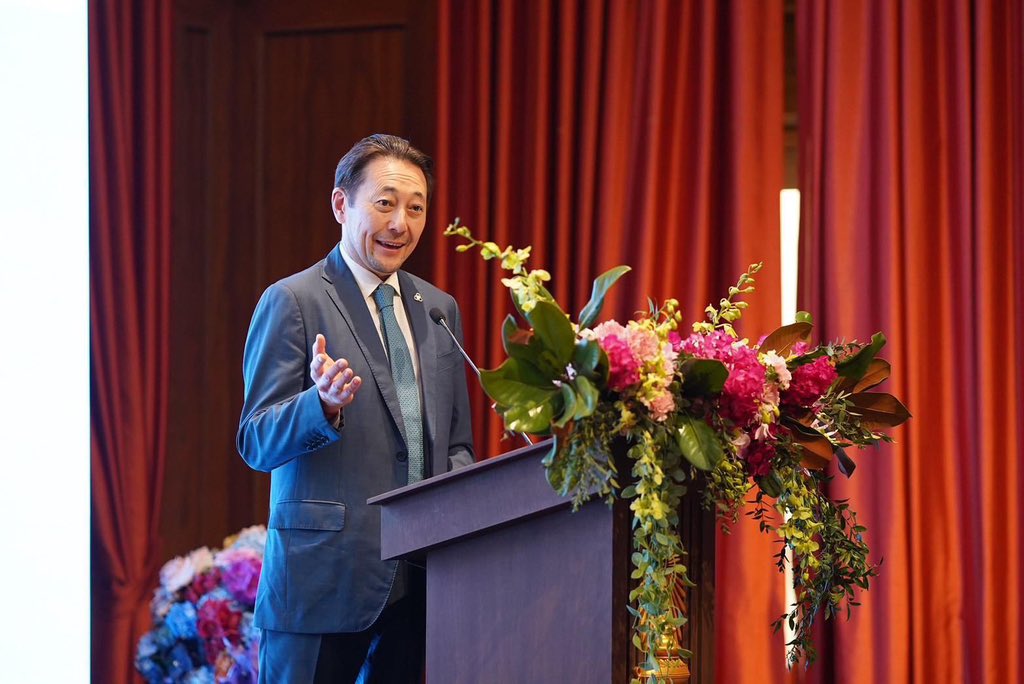KairatSarybay's tweet photo. Delivered keynote speech at @ChulalongkornU on #connectivity & #multilateralism
As #Asia reshapes global trade & supply chains, corridors & confidence must evolve together
Through inclusiveness & voluntary #CBMs, #CICA advances resilient & sustainable connectivity across #Asia https://t.co/KfoyX4VSVh