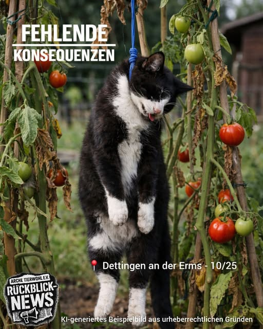 72581  Dettingen an der Erms
Immer noch keine Spur vom Katzenmörder... Zeugen, bitte meldet euch!!!!!
Kopie Arche Tierwohl
Erhängt zwischen Tomatenranken
FEHLENDE KONSEQUENZEN – wenn Tier Leid folgenlos bleibt
Dettingen an der Erms (Baden-Württemberg)
vermisst seit 13.10.2025 –