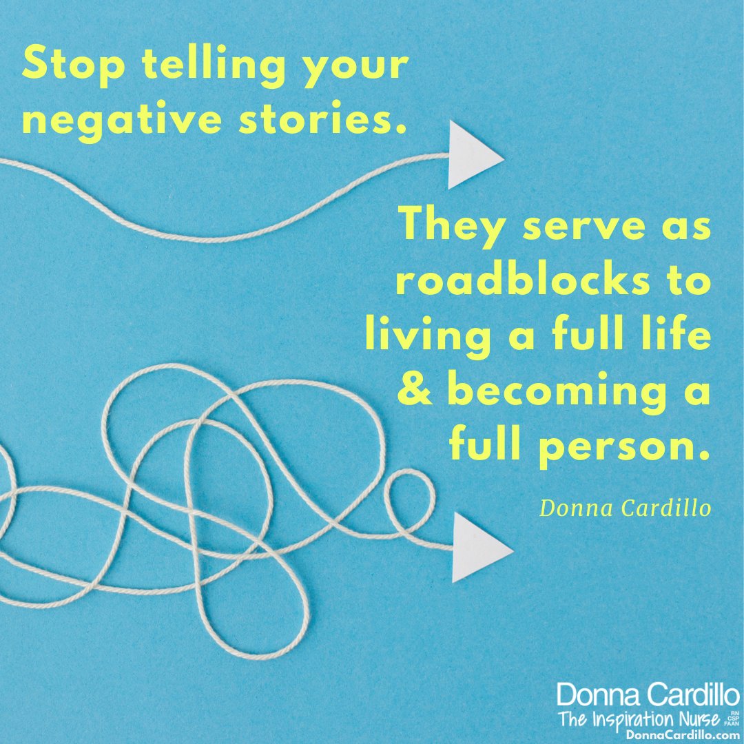 DonnaCardilloRN's tweet image. Stop telling your #negative #stories. They serve as roadblocks to living a full life and #becoming a full person. -Donna Cardillo
donnacardillo.com
#positivevibesonly #positivity #motivation #inspiration