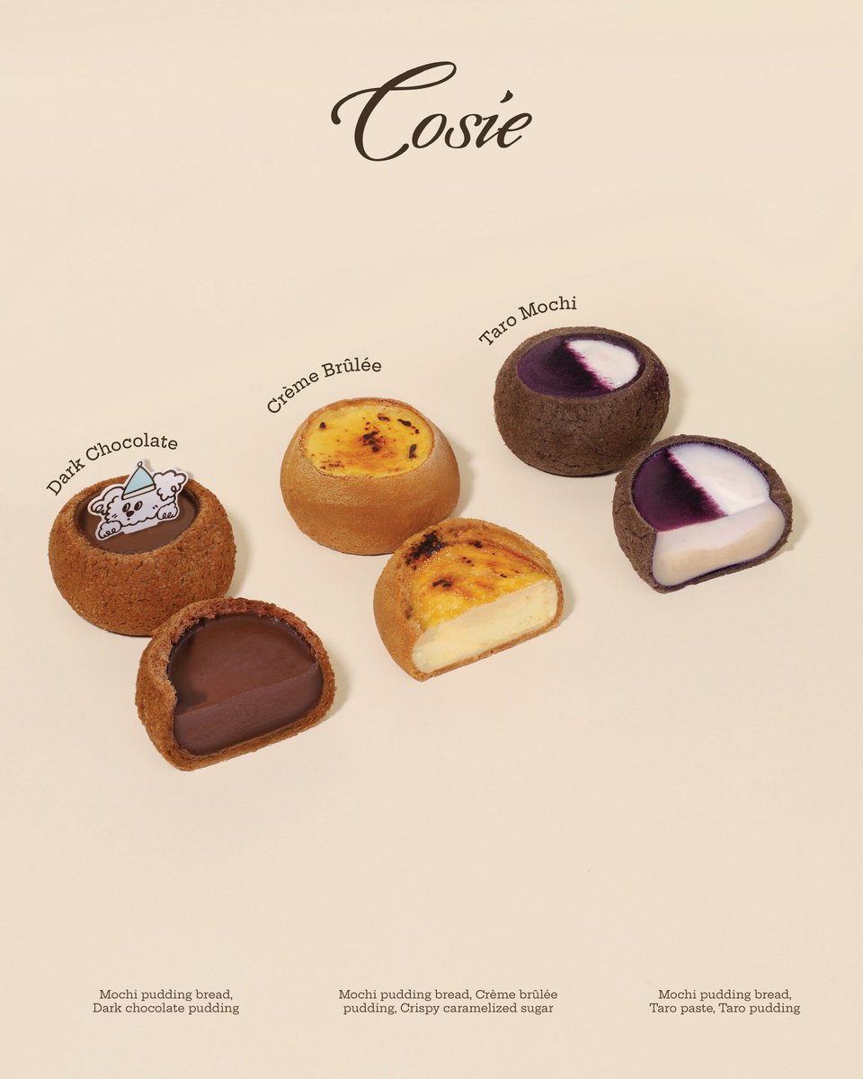 Cosieofficial_'s tweet photo. Soft Mochi Pudding, made to warm your heart 🤍  เตรียมพบกับเมนูใหม่สุดพิเศษ Mochi Pudding Bread ความพิถีพิถันที่ Cosie อยากส่งต่อความหนึบจากแป้งโมจิที่ผสานกับความนุ่มเด้งจากพุดดิ้งอย่างลงตัว 🍮✨  🗓️เริ่มวางขายวันที่ 27 Feb 2026 เป็นต้นไป  #Cosie #CosieMoments https://t.co/LTx0H2QQi9