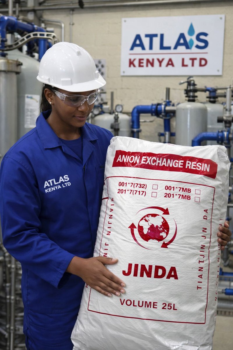 Atlaskenya's tweet photo. Are you dealing with:
❌ High Silica?
❌ Nitrates or Sulphates?
❌ Conductivity issues after softening?

🔵 Our Premium Anion Exchange Resin is designed to remove: 
✔ Silica (SiO₂)
✔ Nitrates (NO₃⁻)
✔ Sulphates (SO₄²⁻)
✔ Chlorides (Cl⁻)
✔ Dissolved organics https://t.co/yDBBOe45iC