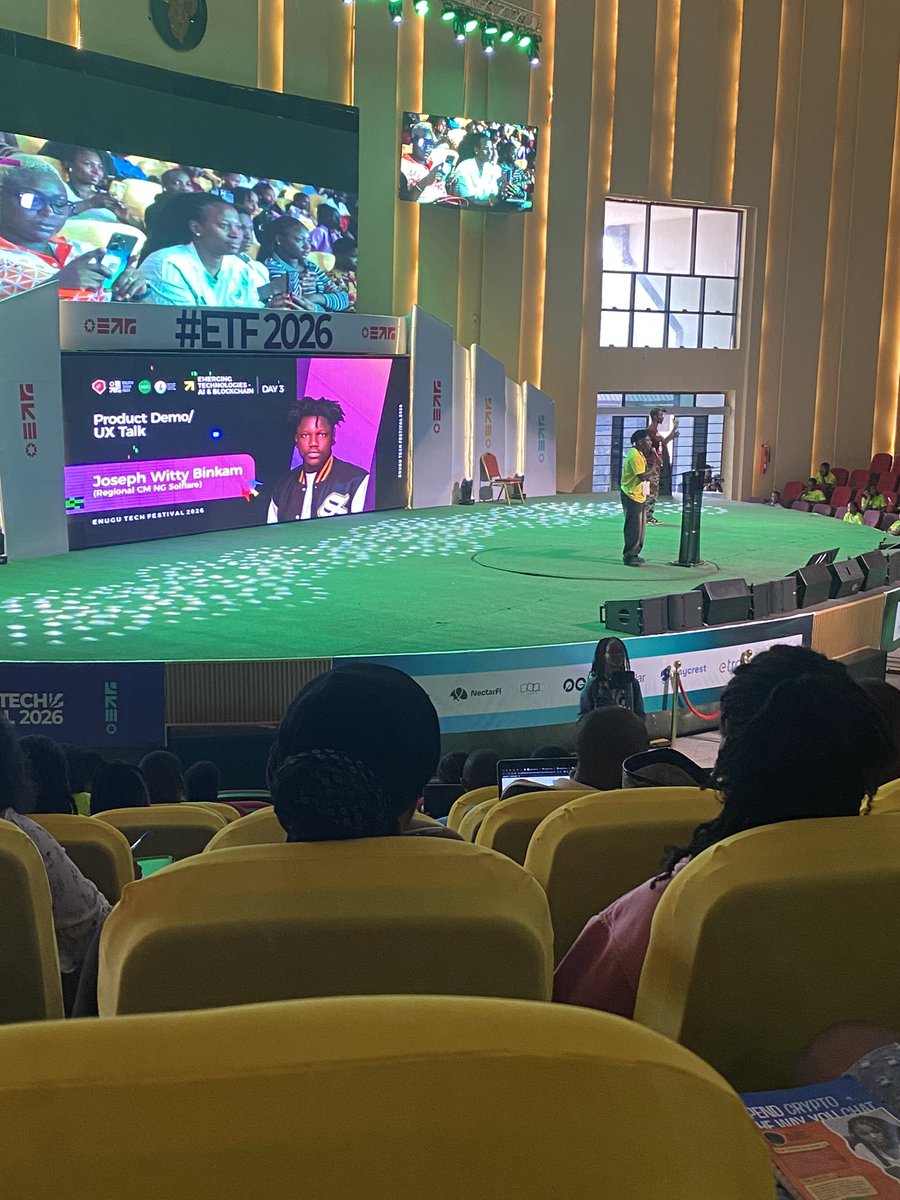 Live at #EFT2026 and learning about <a href="/solflare/">Solflare - The Solana Wallet</a> wallet by the Regional CM in NG  Joseph Witty. Thank you for the security #web3