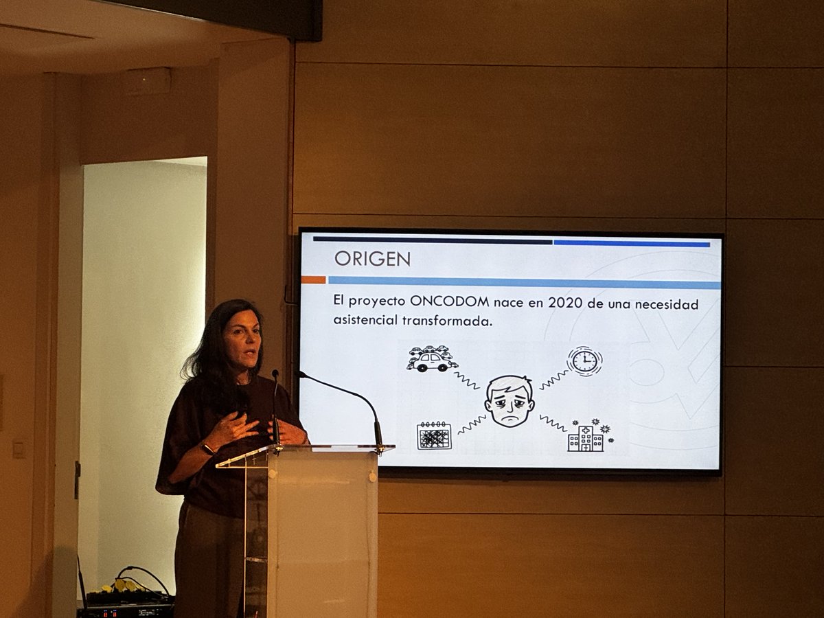 ORNmai's tweet photo. En la Jornada #Revolucionsanitaria de ⁦@fundacionsigno⁩ RocioLobeira, enfermera supervisora del Hospital de Valdecilla presenta el Proyecto #ONCODOM un proyecto innovador y humanizador para el tratamiento oncológico a domicilio. https://t.co/gBjRemkuuF