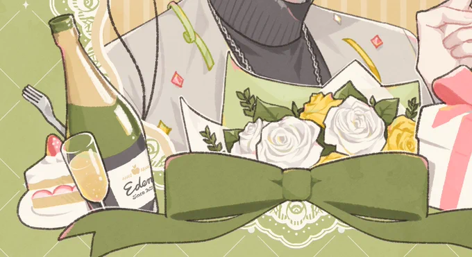 ‣ 文字なし / 顔 / 食べ物&amp;花 レースはオリジナルの手描き、配色はこだわったポイント