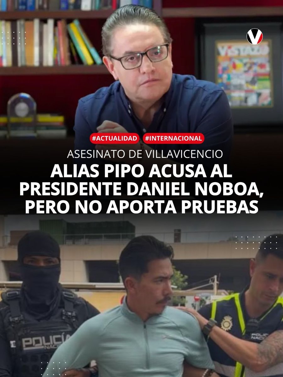 🗣️ Desde #España, alias Pipo, máximo líder de Los Lobos, negó ser el autor del asesinato de Fernando Villavicencio y acusó al presidente Daniel Noboa. Además, aseguró que quieren "sacarlo de circulación" ▶️ f.mtr.cool/uzgdqhordo