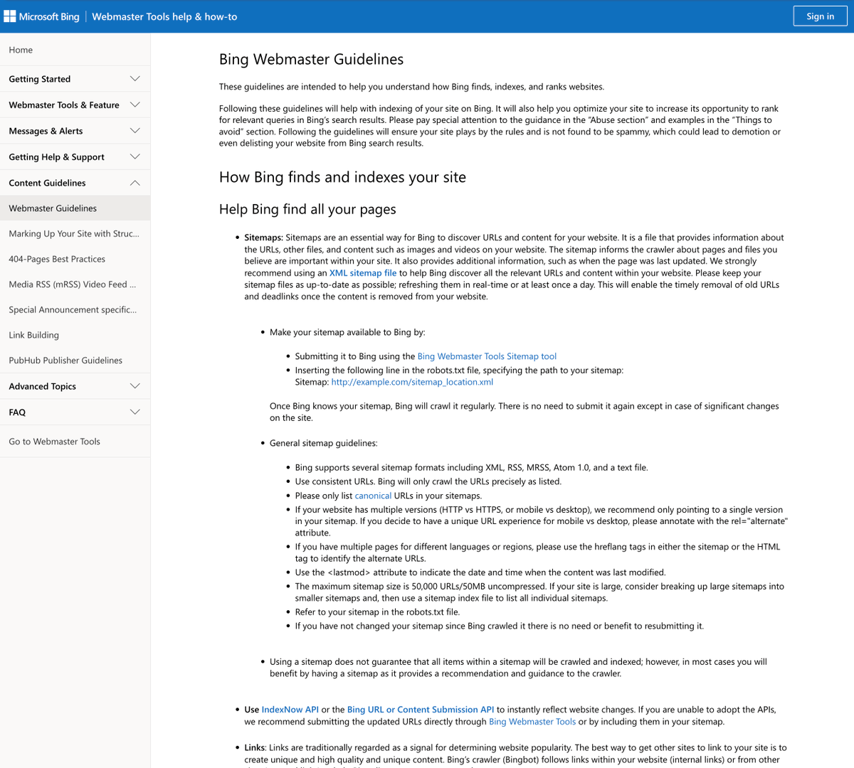 rustybrick's tweet photo. Bing updates the Bing Webmaster Guidelines https://t.co/7kW2r15VY2 https://t.co/9TzEbCee1L
