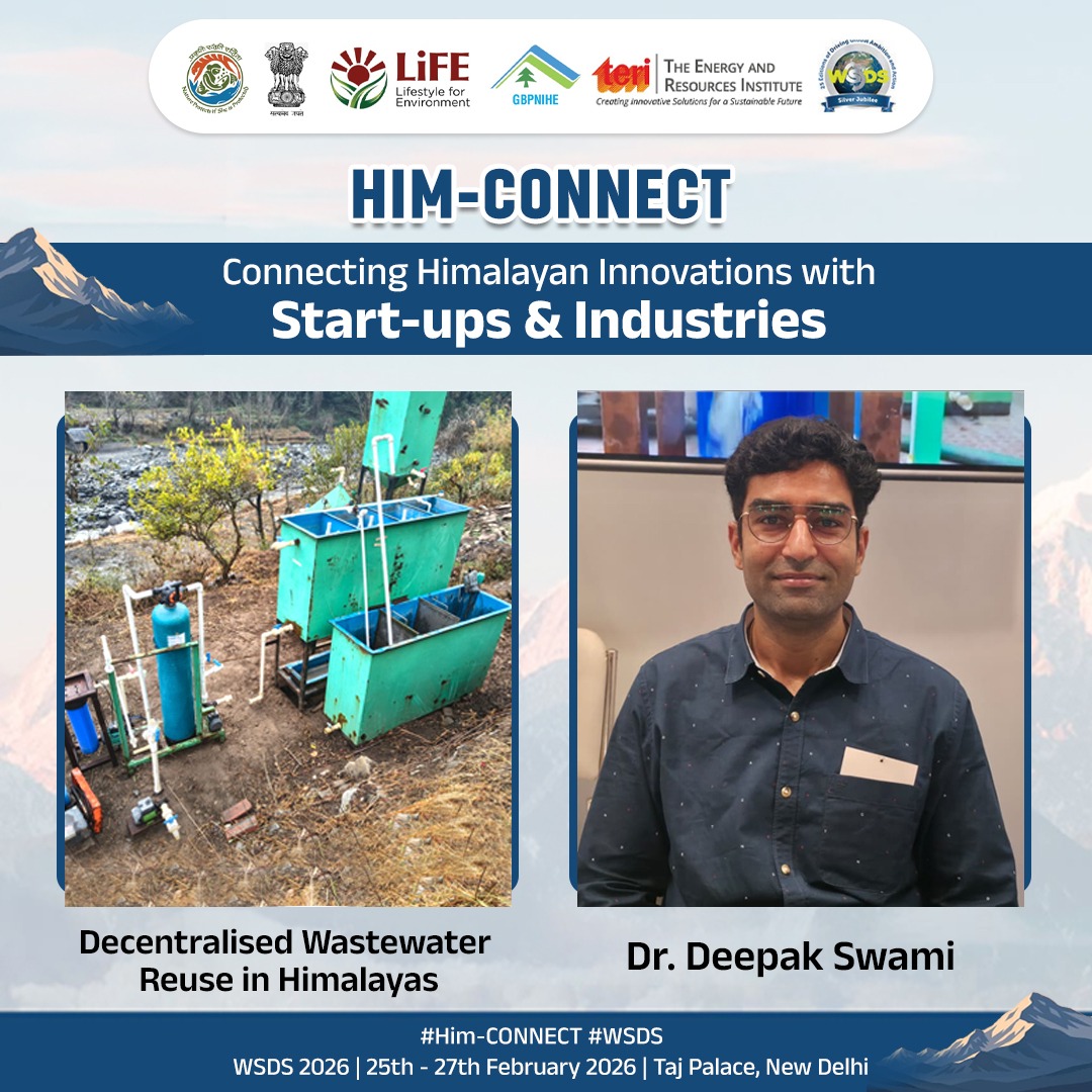 moefcc's tweet photo. 𝗗𝗲𝗰𝗲𝗻𝘁𝗿𝗮𝗹𝗶𝘀𝗲𝗱 𝗪𝗮𝘀𝘁𝗲𝘄𝗮𝘁𝗲𝗿 𝗥𝗲𝘂𝘀𝗲 𝗶𝗻 𝗛𝗶𝗺𝗮𝗹𝗮𝘆𝗮𝘀

#HimCONNECT: Dr. Deepak Swamy of IIT Jodhpur will showcase Decentralised Wastewater Reuse in Himalayas, a model promoting safe agricultural reuse of treated wastewater.
#WSDS

1/3 https://t.co/PFLpl9eVoL