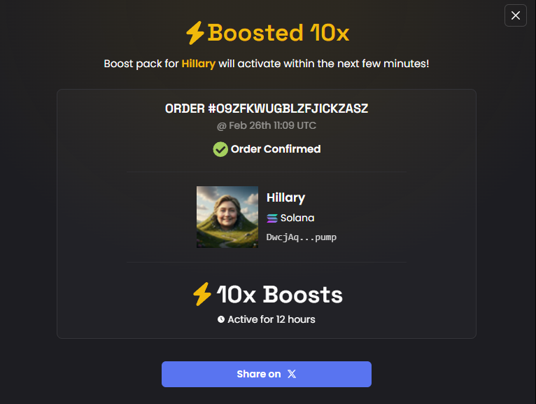 IndigoDev_'s tweet photo. Just paid for a 10x BOOST and Dex is paid!

$Hillary 

DwcjAqnR7w8m4g3dbLSXvUebWwQz3szCnPNRPQhmpump https://t.co/53JdVKLvnx