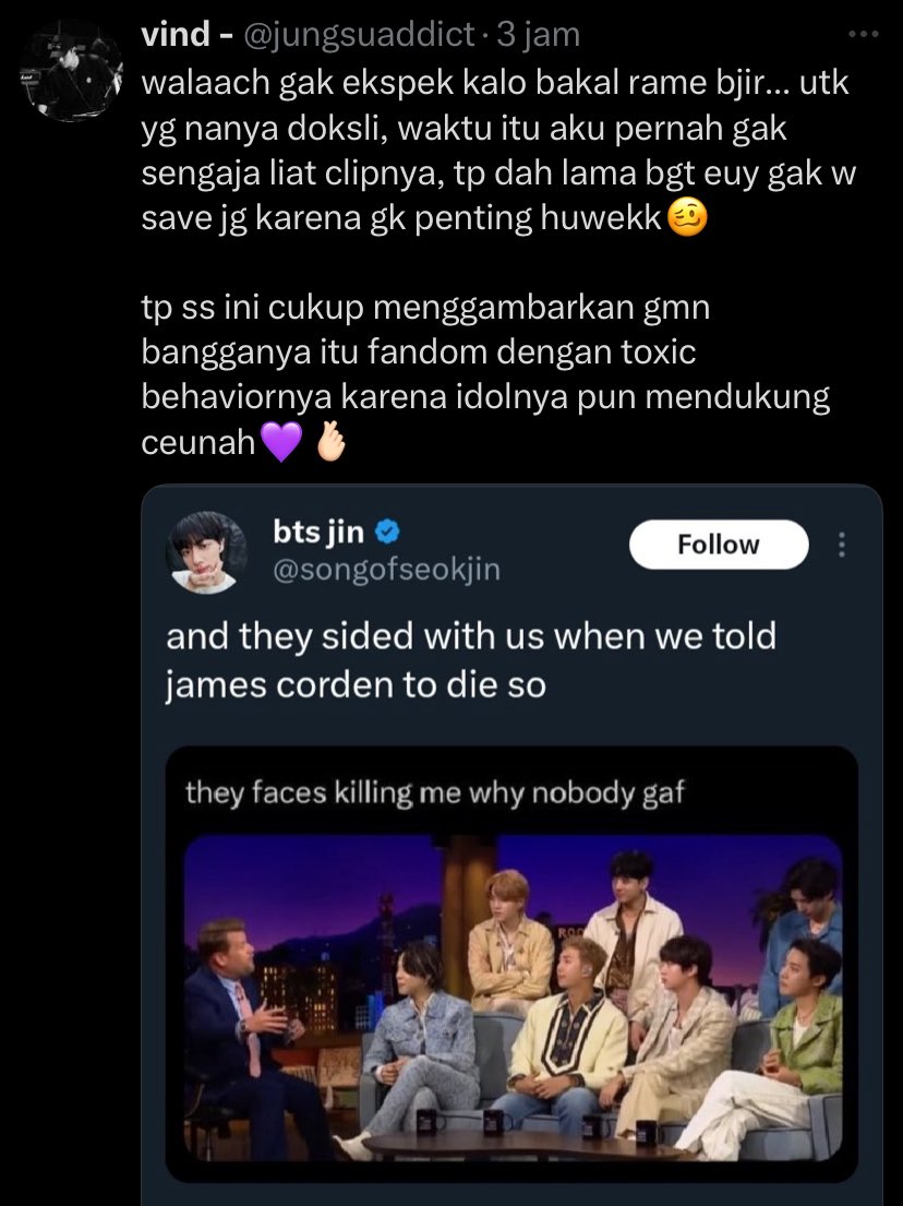 malas sbnernya ngeladenin org gila, tapi gemes jg lama-lama kok makin menjadi-jadi. Maaf bgt, hey <a href="/jungsuaddict/">vind -</a> minimal pahamin dulu konteks nya, tonton video aslinya dari awal ampe akhir. Apa-apa tuh jgn di telen mentah-mentah berujung nyebar misinformasi. 

Nih ya gua rekapin,