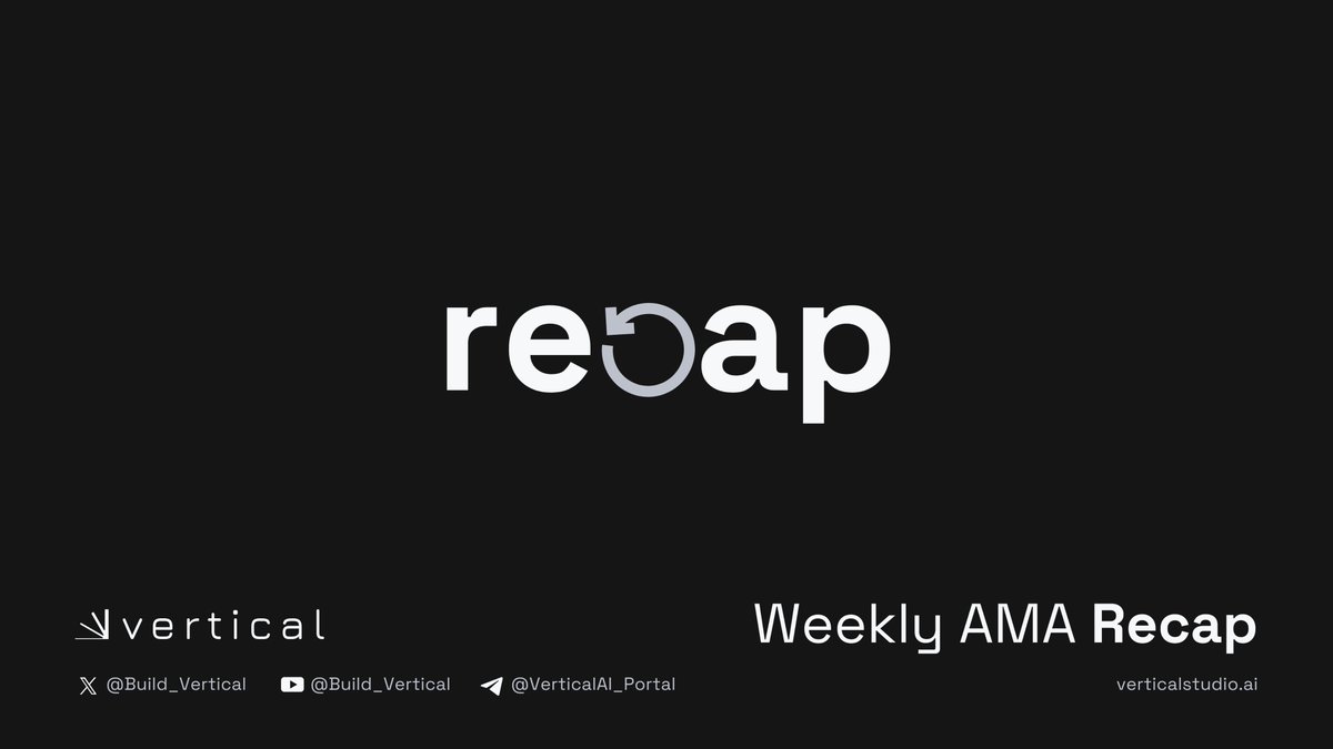 Vertical AMA Recap ⚡️

◻️ Strong Feedback for Motion

Vertical Motion is now live for the first 500 users, with overwhelmingly positive feedback helping guide improvements, and traction growing quickly

◻️ Expanding Beyond Web3

The team is actively scaling through both Web2 and