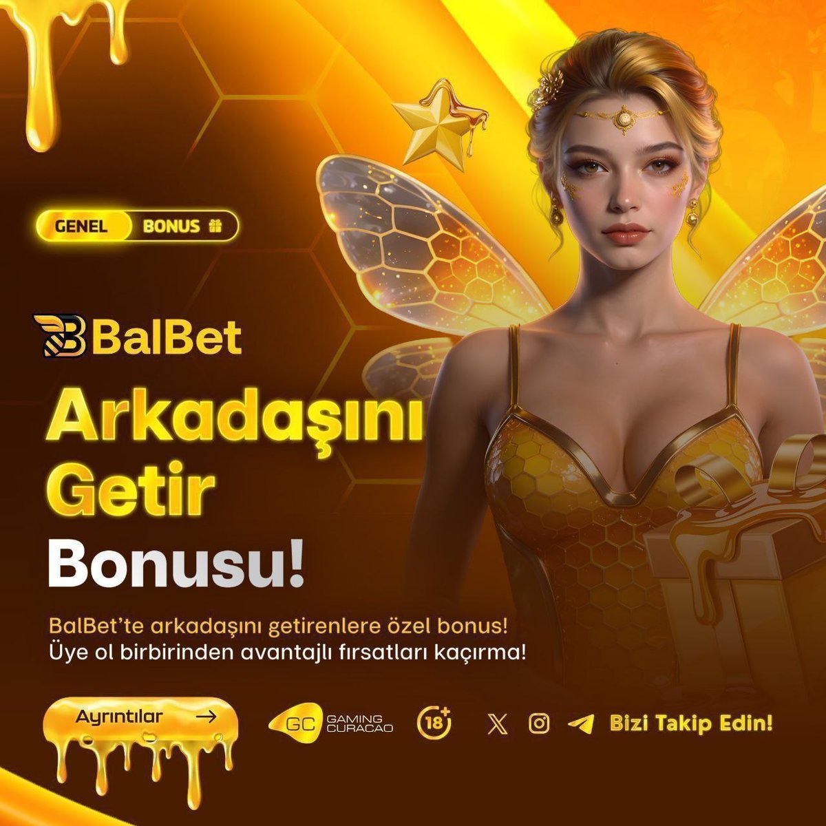 balbetresmi's tweet photo. 🍯 #balbet 🍯
🎉 #arkadaşını #getir #bonusu
🍯 BalBet'e arkadaşın yatırsın sen #kazan!🍯
🥰 Kazanmak BalBet'te kolay!
✨✨✨✨✨✨✨✨
🤩 Güncel Giriş Adresimiz!
📍 https://t.co/TqQ1LnFstj https://t.co/3HMhLdyfYx