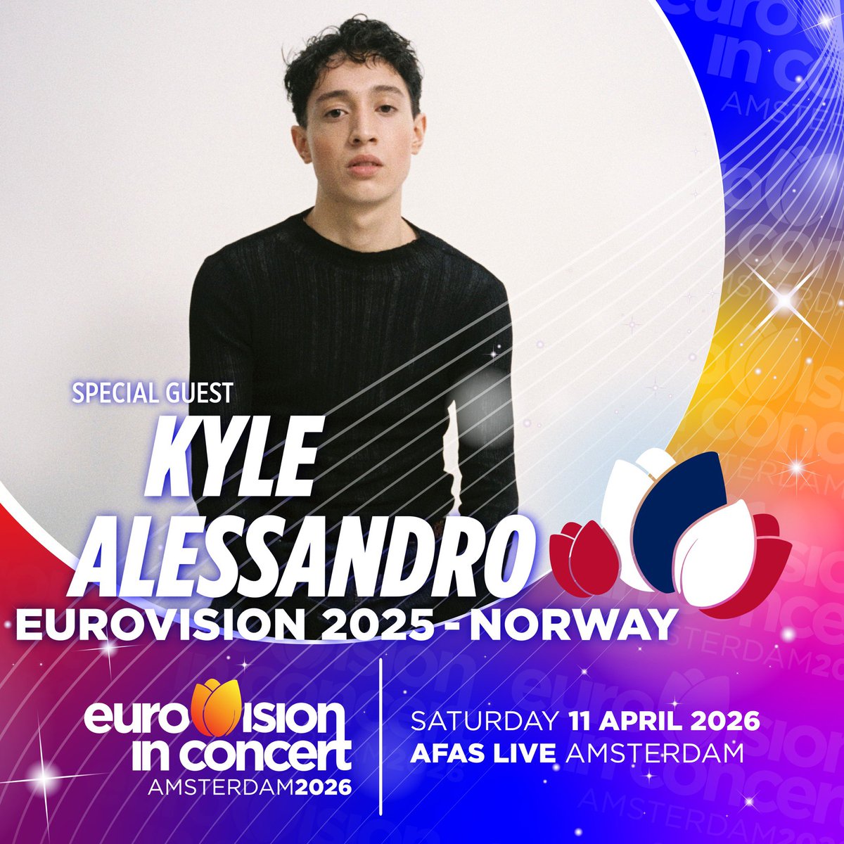ESCinConcert's tweet photo. Guess who will make a special guest appearance at Eurovision in Concert 2026? No one less than Kyle Alessandro!🤩🇳🇴
And he will perform at the AFTERPARTY too!💃🕺🏻🎉

#EurovisioninConcert #eurovision #songfestival #amsterdam #kylealessandro https://t.co/XQcDPTp2Gw