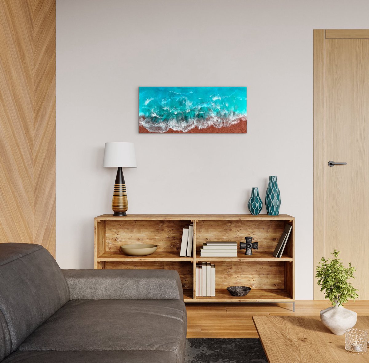 ✨ Nueva obra disponible ✨
“Alquimia natural”. 

El encuentro entre el mar y la tierra.
Turquesas profundos y arena cálida se fusionan en una pieza que transmite calma, equilibrio y elegancia. Un fragmento de naturaleza convertido en arte.

▫️ Resina epoxi y arena sobre madera.