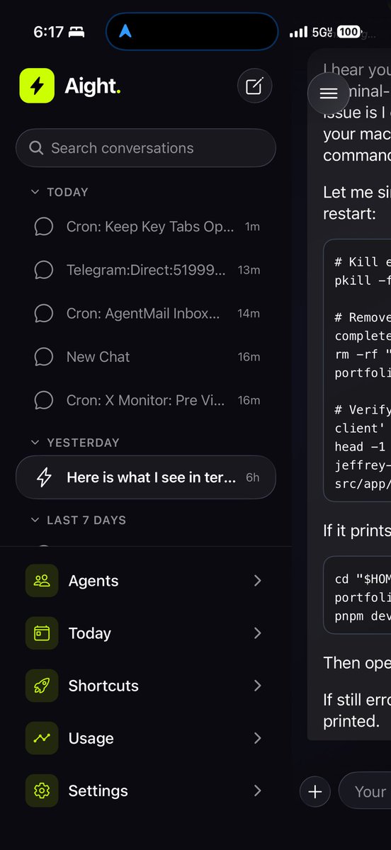 I've been vibe coding  a site with <a href="/AightApp/">Aight App</a> and <a href="/openclaw/">OpenClaw🦞</a> having  a dedicated channel fully focus on one project was truly game changer. Thank you for the Beta