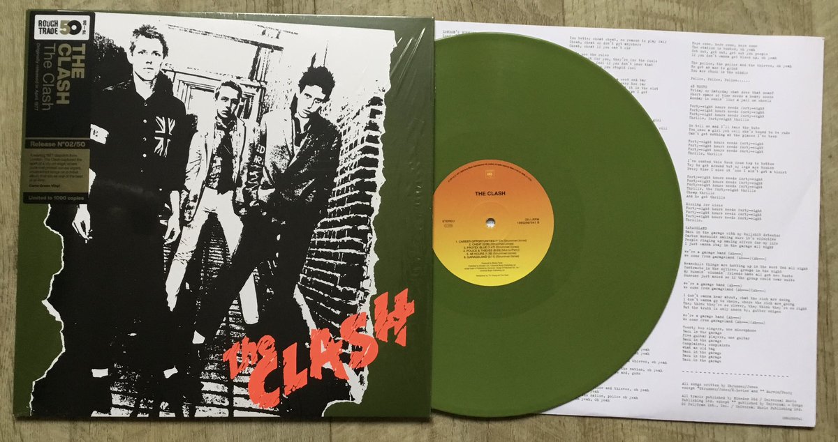 AdeyRead's tweet photo. Arrived yesterday..phew☺️ Rough Trade 50th Anniversary releases. An album release for each year and 1977 is #theclash . Only 1000 copies. Sold out in 48 hours. #punk #joestrummer #paulsimonon #mickjones #terrychimes https://t.co/ThSkygvjOY
