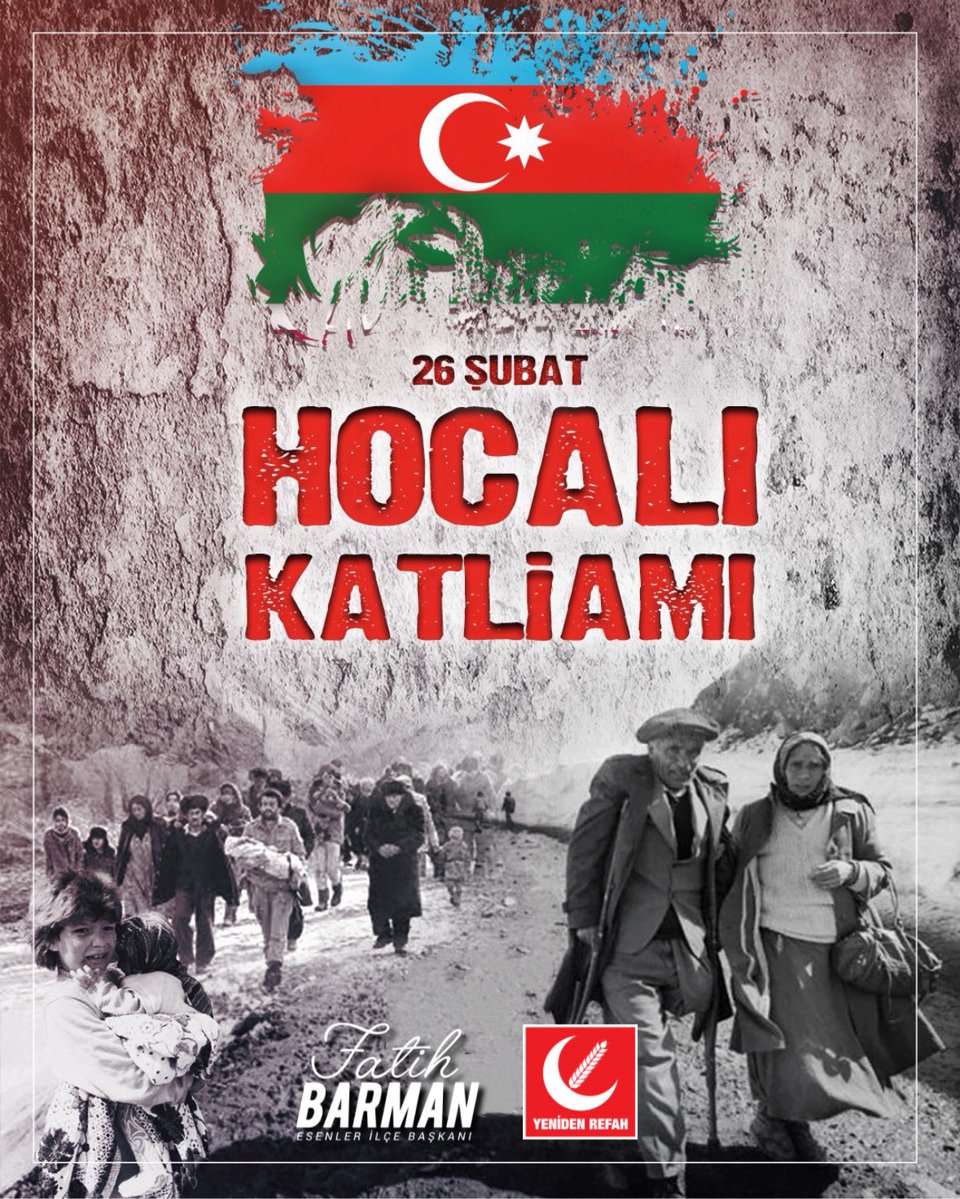 26 Şubat 1992’de Hocalı’da insanlık dışı bir vahşetle katledilen masum kardeşlerimizi rahmetle ve minnetle anıyoruz.