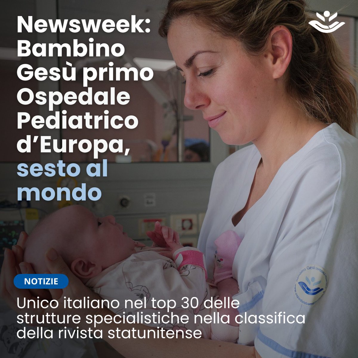 bambinogesu's tweet photo. Il Bambino Gesù è stato inserito anche quest'anno nella classifica World's Best Hospitals, l'elenco dei migliori ospedali al mondo stilato dal 2019 dalla rivista statunitense Newsweek insieme a Statista https://t.co/pjCMwyuck2