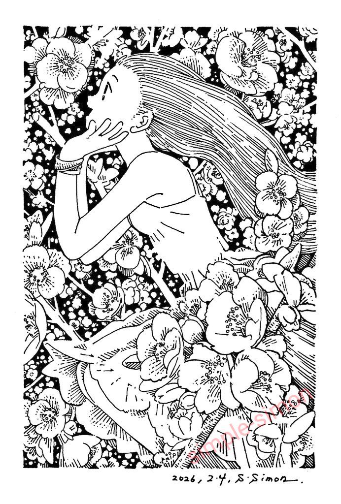 本日新作はお休みします。
#今月描いた絵を晒そう  ①
2月上旬から4枚です。
ハガキサイズ絵を中心に描いてました。
また改めて🙇💦  #IYN 