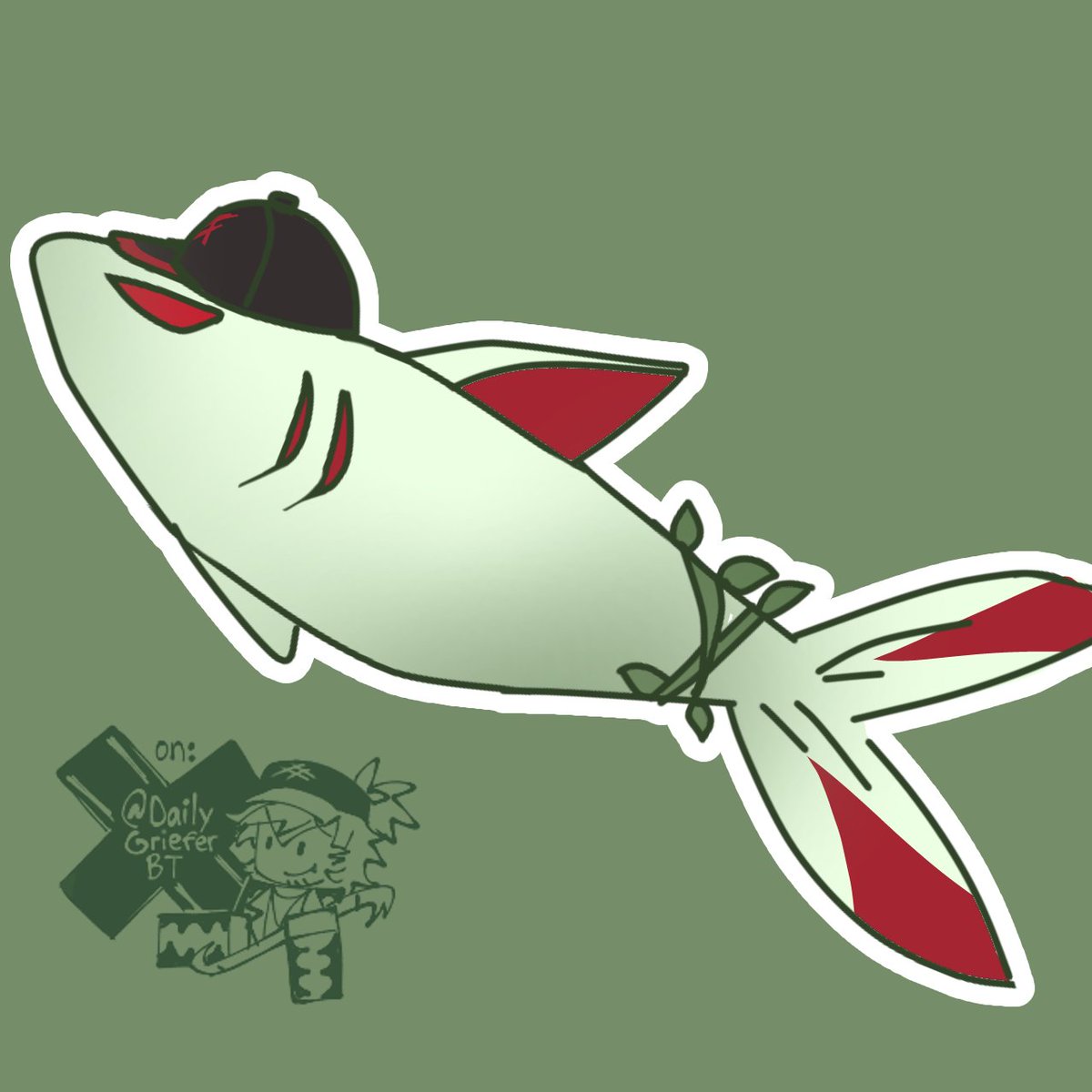 DailyGrieferBT's tweet photo. Day 120: Fih (who turned you into shark,Griefer?🥀)

-🫧

#BlockTales #blocktalesgriefer https://t.co/fXkcYAQNTC