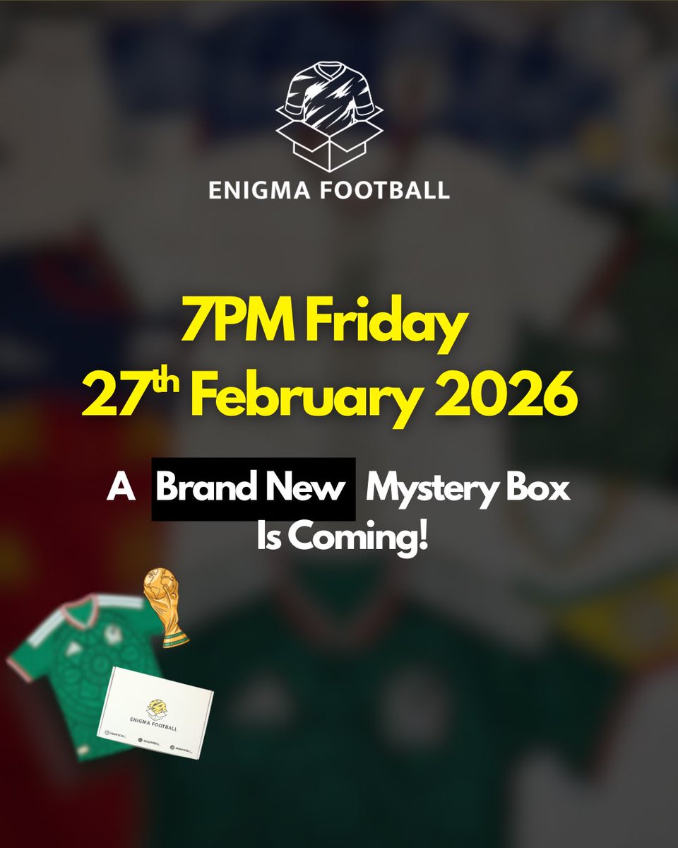 Tomorrow at 7PM a brand new mystery football shirt box is dropping 🎁