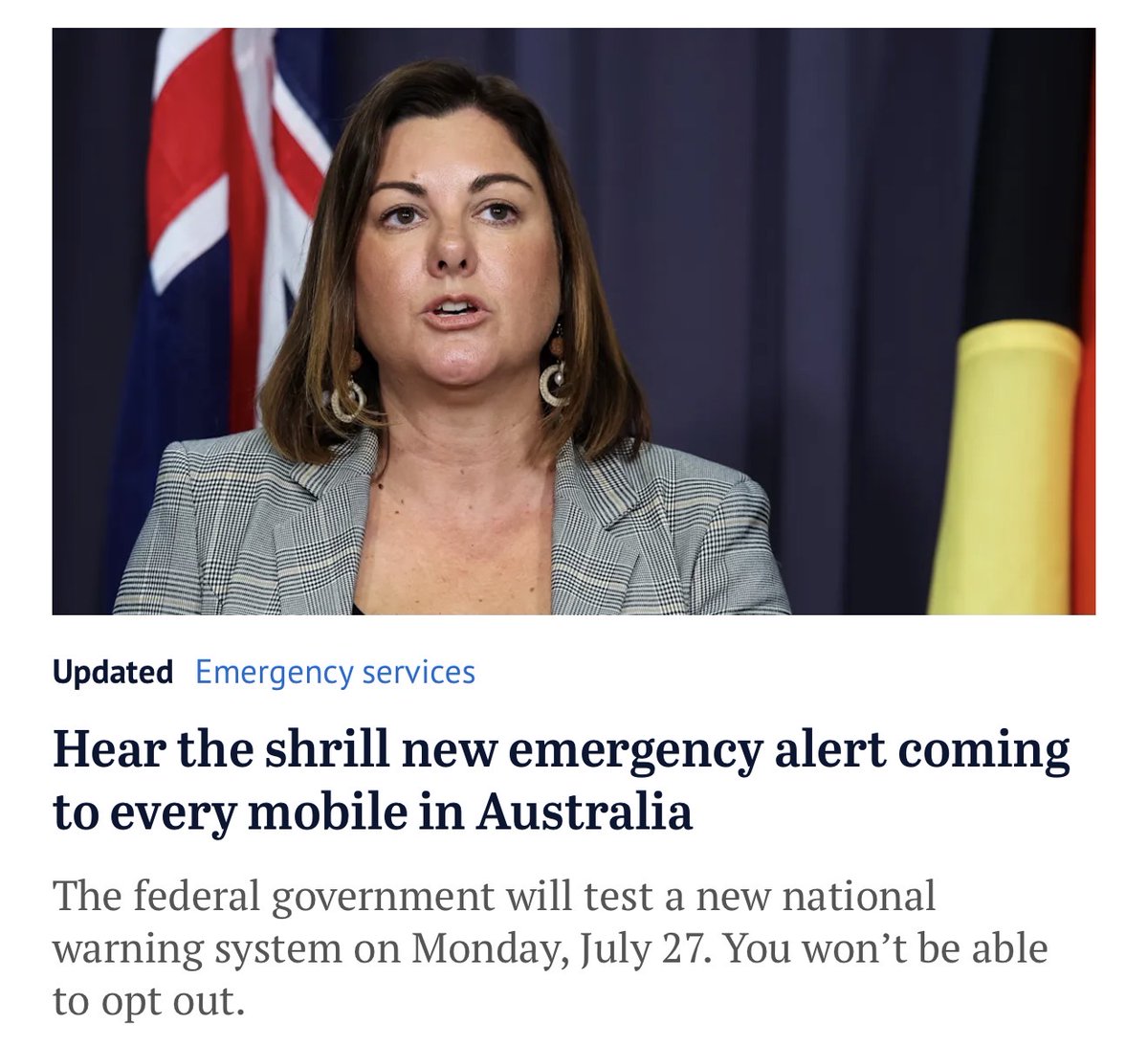 I find this terrifying.

The government is going to blast all mobile phones with a hideous noise to test mass surveillance.

All loss of freedoms come under the pretext of emergencies.

I’d really, really like to opt out .