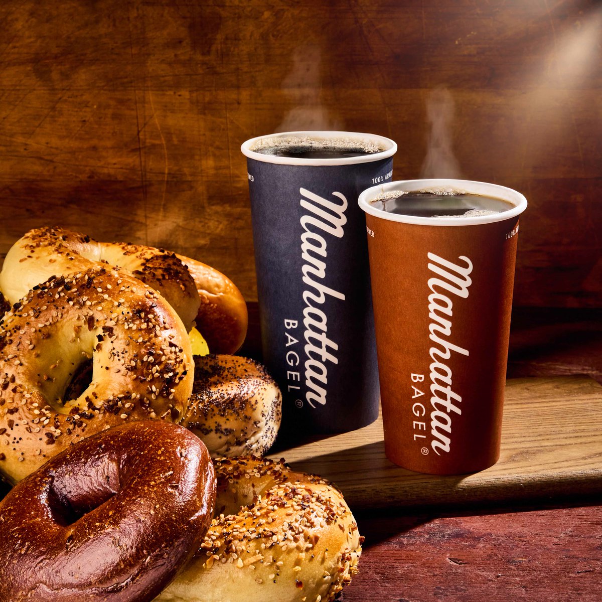 ☀️Some mornings call for fresh bagels and coffee  - ready to satisfy any craving.🥯☕

You know where to find both. 😉

Stop by Manhattan Bagel to keep your morning routine going strong. 💪

Order your favorite bagel now: vist.ly/4sxm4

#bagel #coffee #breakfast