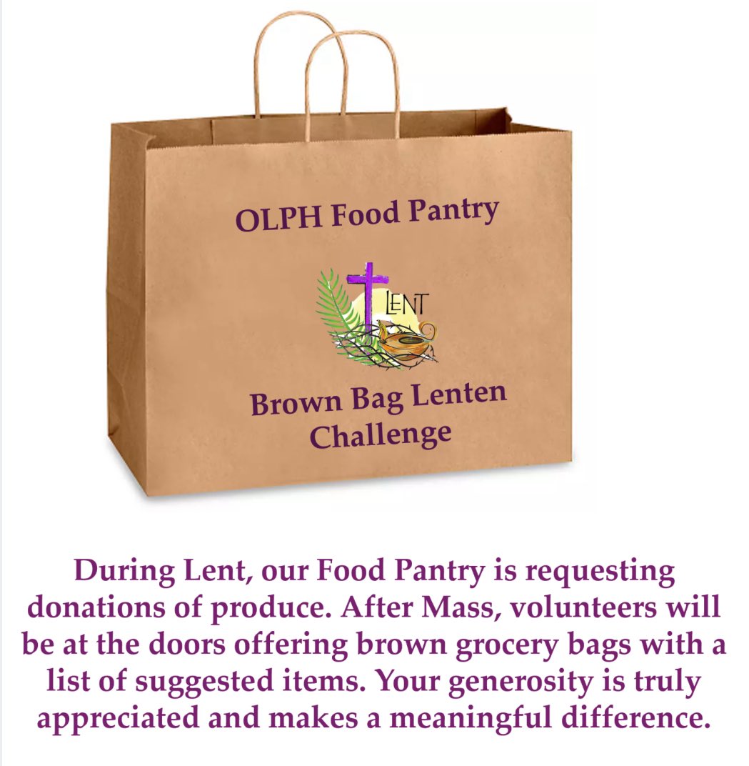 PastorateLady's tweet image. Please get involved with donating Food to South County Pantries! #Lent2026 #almsgiving #charity #CatholicChurch