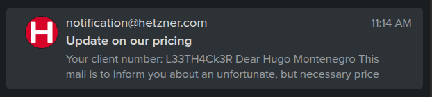 Hugo Montenegro tweet media