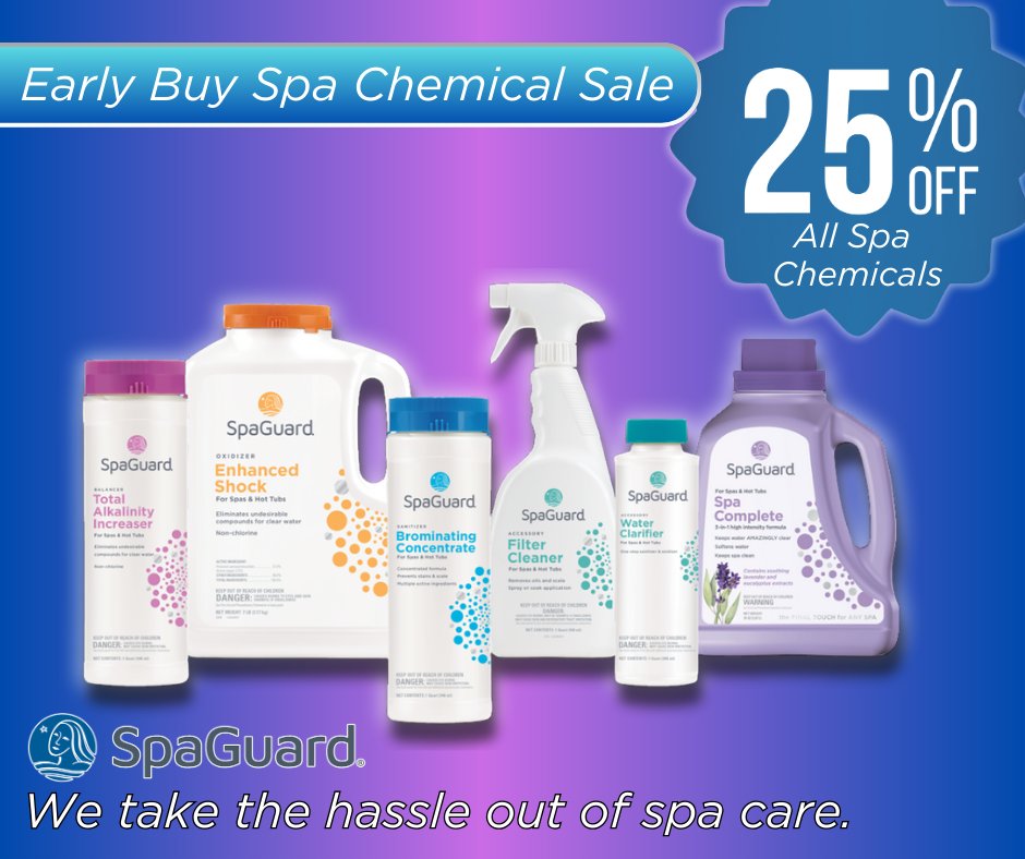LeisurePoolJax's tweet image. Don't miss out on the final days of our spa chemical sale! 😭
#SpaGuard #BioGuard